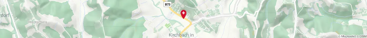 Kartendarstellung des Standorts für Hügelland Apotheke in 8082 Kirchbach-Zerlach